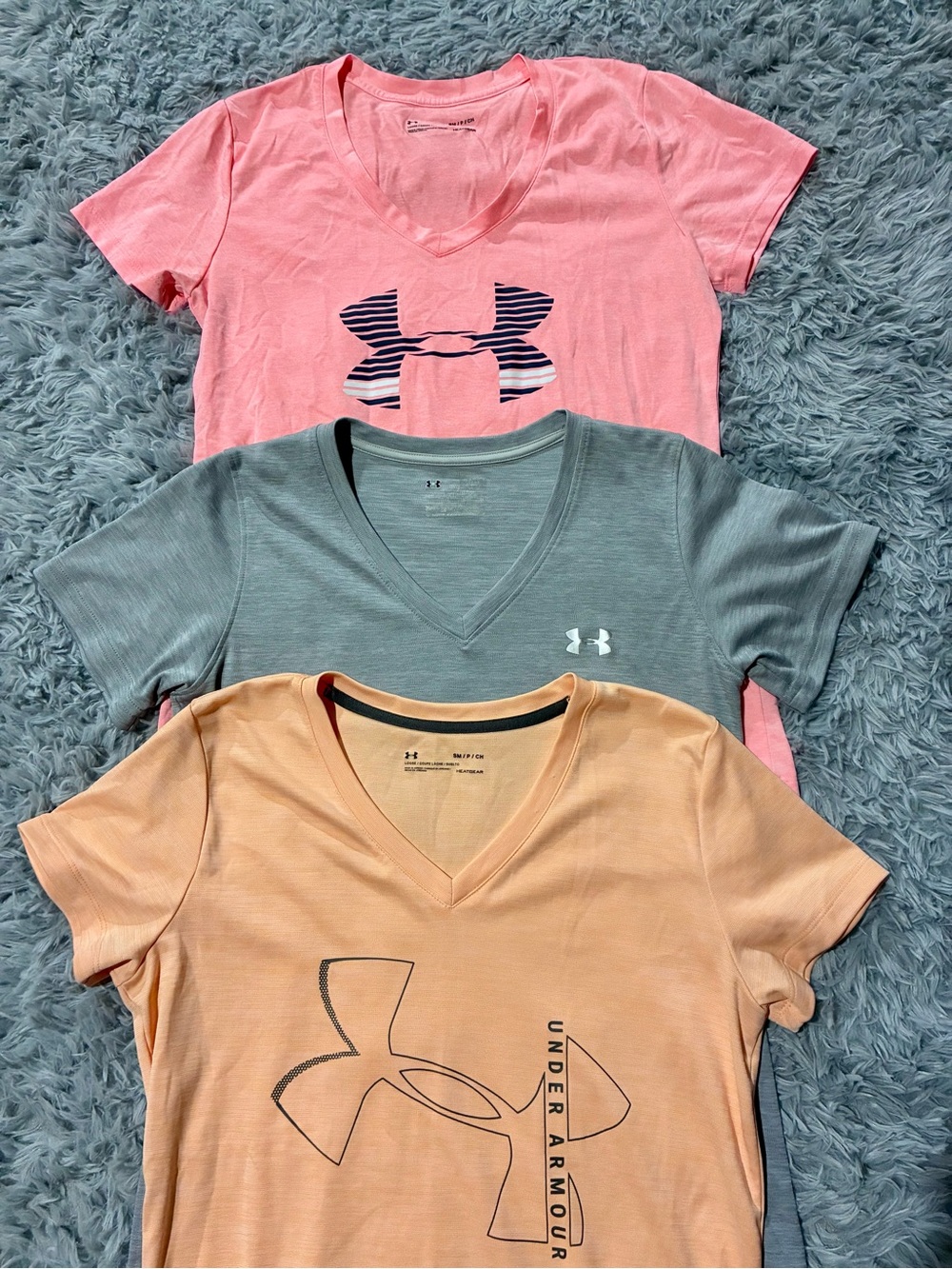 NEW Lot 3 Under Armour running gym short sleeve shirts tees workout classic V